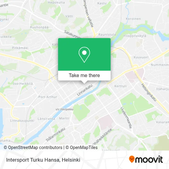 Intersport Turku Hansa map