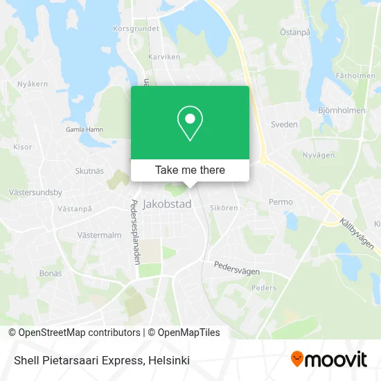 Shell Pietarsaari Express map