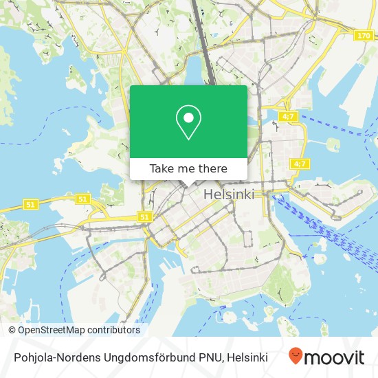 Pohjola-Nordens Ungdomsförbund PNU map