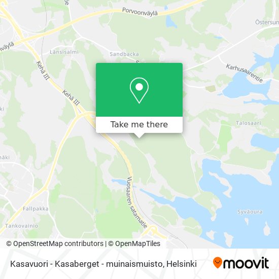 Kasavuori - Kasaberget - muinaismuisto map