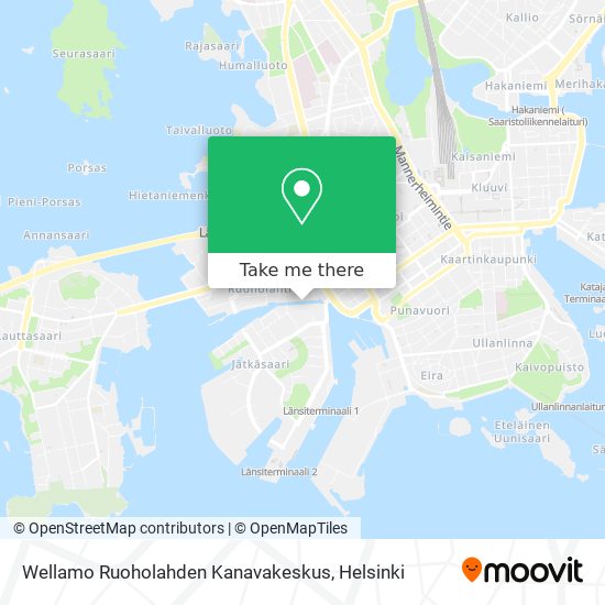 Wellamo Ruoholahden Kanavakeskus map