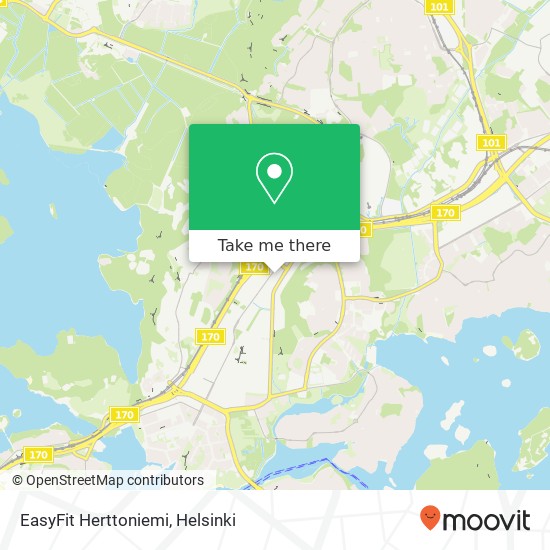 EasyFit Herttoniemi map