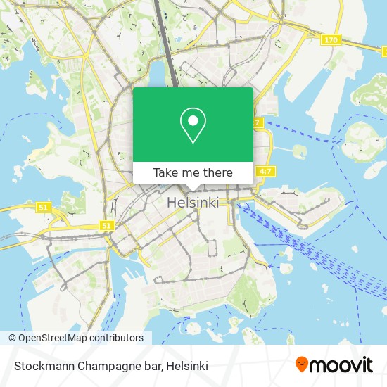 Stockmann Champagne bar map