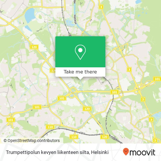 Trumpettipolun kevyen liikenteen silta map