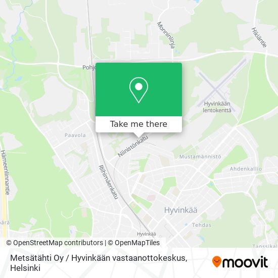 Metsätähti Oy / Hyvinkään vastaanottokeskus map