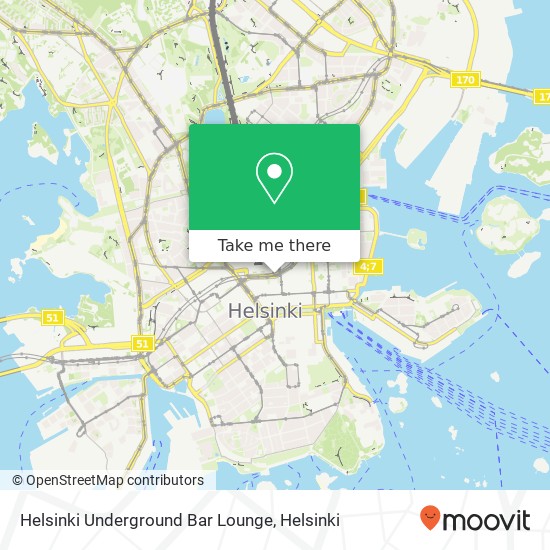 Helsinki Underground Bar Lounge map