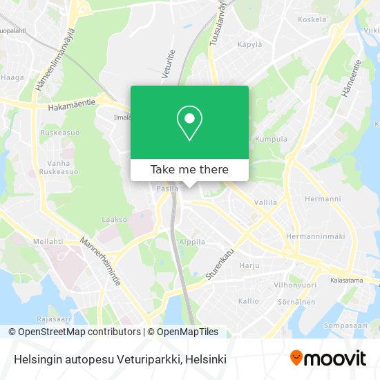 Helsingin autopesu Veturiparkki map