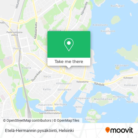 How to get to Etelä-Hermannin pysäköinti in Helsinki by Bus, Train, Metro  or Tram?