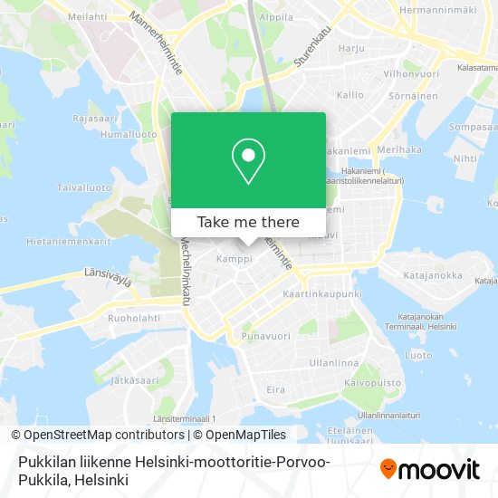 Pukkilan liikenne Helsinki-moottoritie-Porvoo-Pukkila map