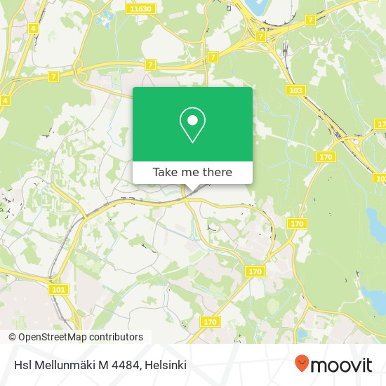 Hsl Mellunmäki M 4484 map