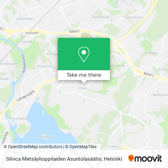 Silvica Metsäylioppilaiden Asuntolasäätio map