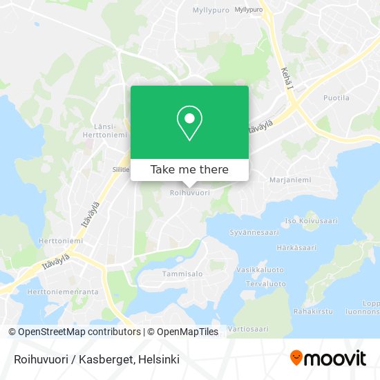 Roihuvuori / Kasberget map