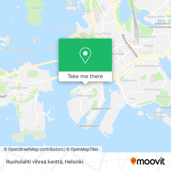 Ruoholahti vihreä kenttä map