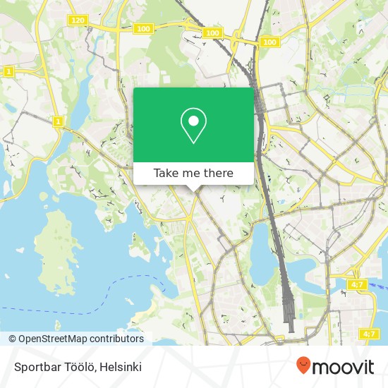 Sportbar Töölö map