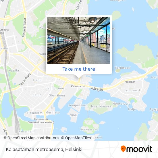 Kalasataman metroasema map