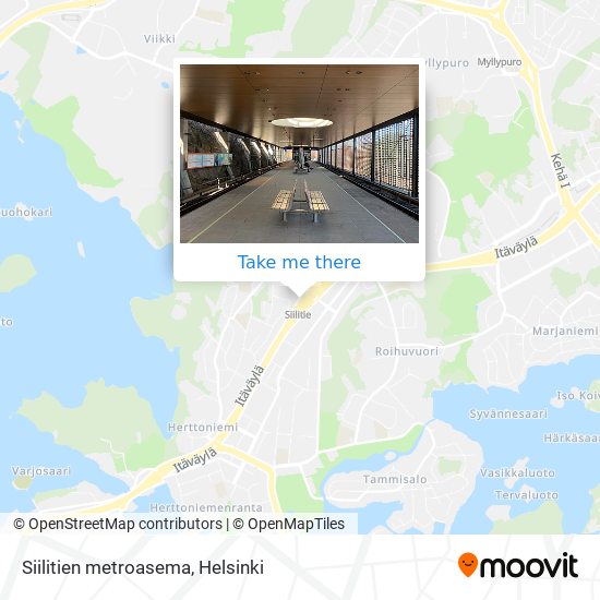 Siilitien metroasema map