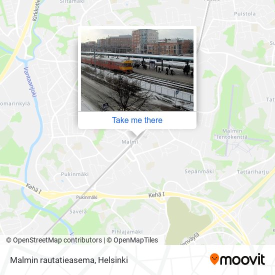 Malmin rautatieasema map