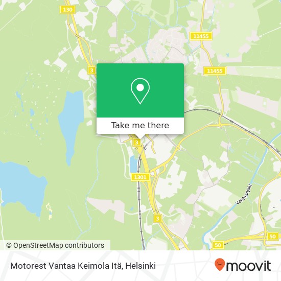 Motorest Vantaa Keimola Itä map