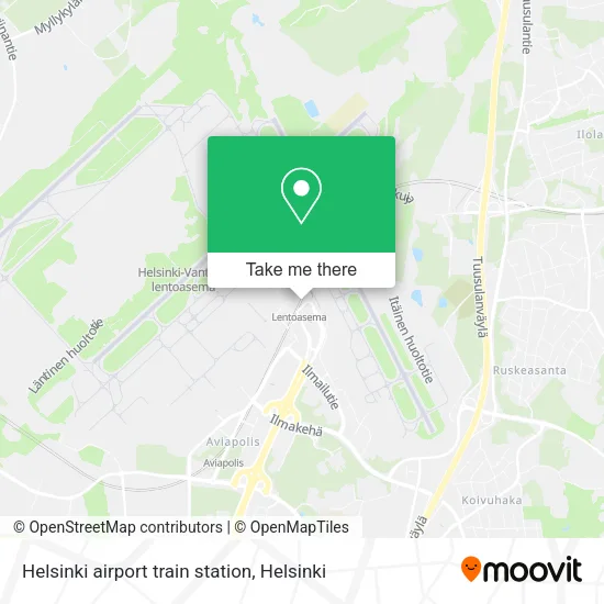 Helsinki airport train station map