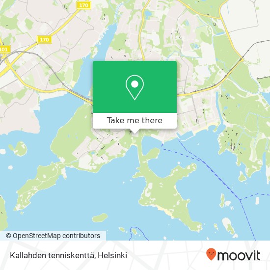 Kallahden tenniskenttä map