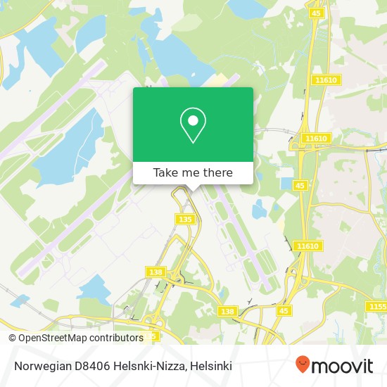 Norwegian D8406 Helsnki-Nizza map
