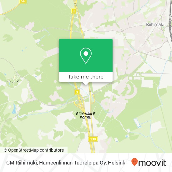 CM Riihimäki, Hämeenlinnan Tuoreleipä Oy map