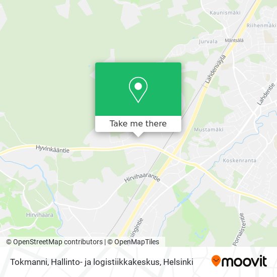 Tokmanni, Hallinto- ja logistiikkakeskus map