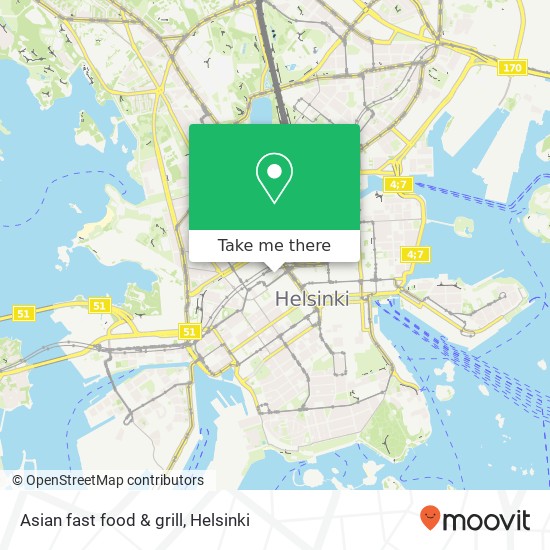 Asian fast food & grill map