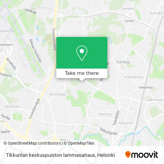 Tikkurilan keskuspuiston lammasaitaus map