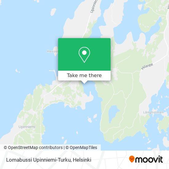 Lomabussi Upinniemi-Turku map