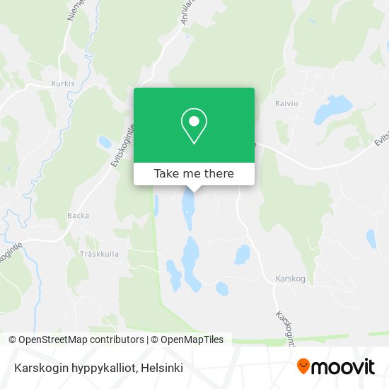 Karskogin hyppykalliot map
