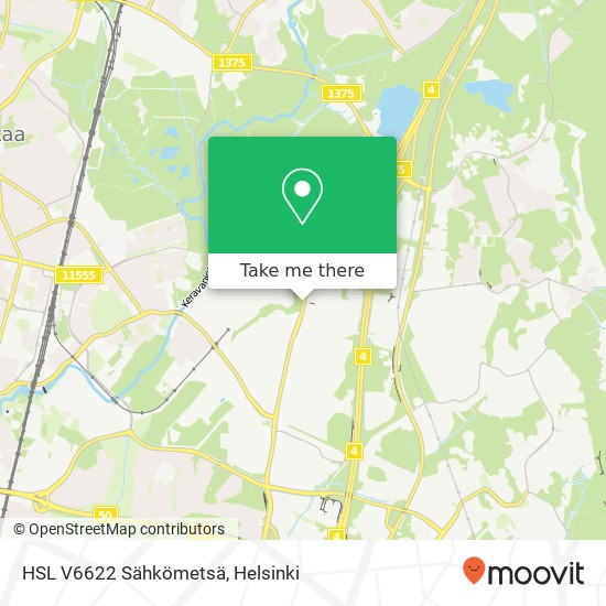 HSL V6622 Sähkömetsä map