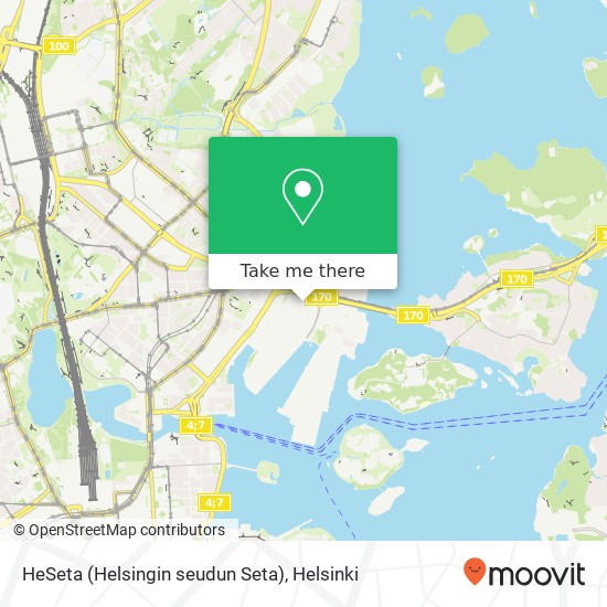 HeSeta (Helsingin seudun Seta) map