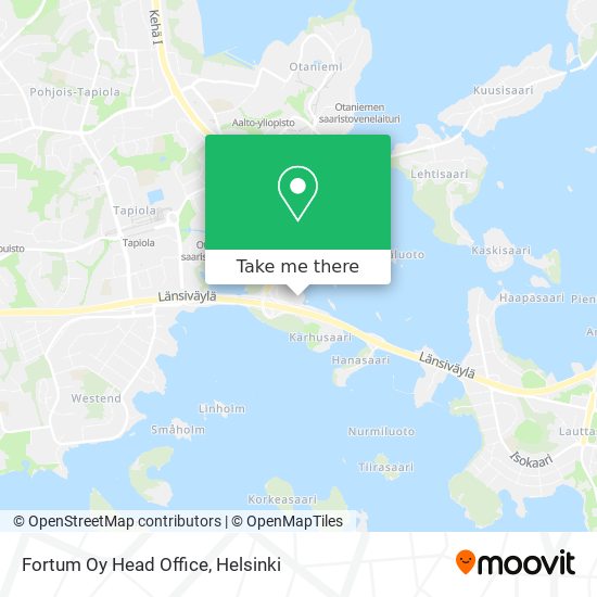 Fortum Oy Head Office map