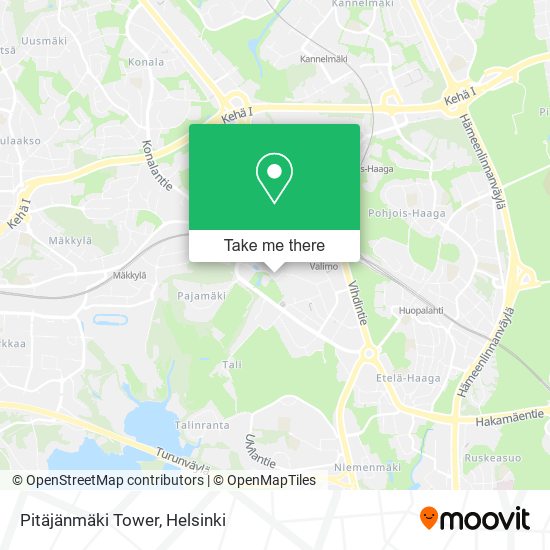 Pitäjänmäki Tower map