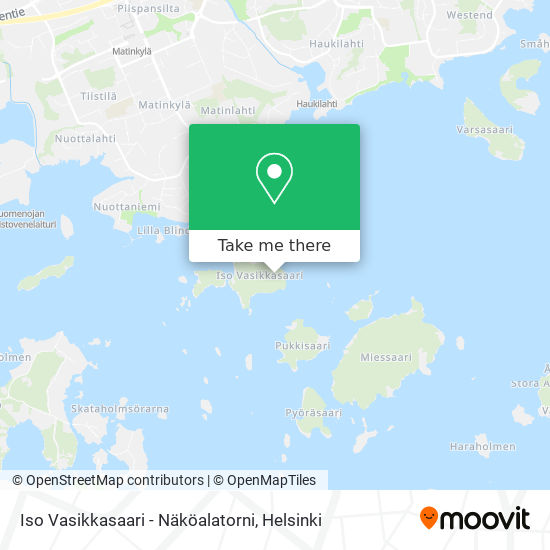 Iso Vasikkasaari - Näköalatorni map