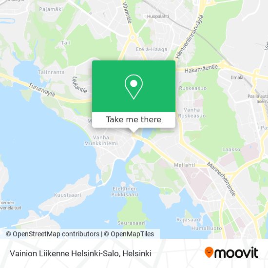Vainion Liikenne Helsinki-Salo map