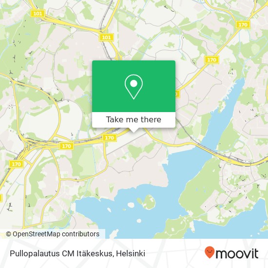 Pullopalautus CM Itäkeskus map