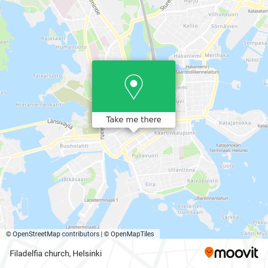 Filadelfia church map