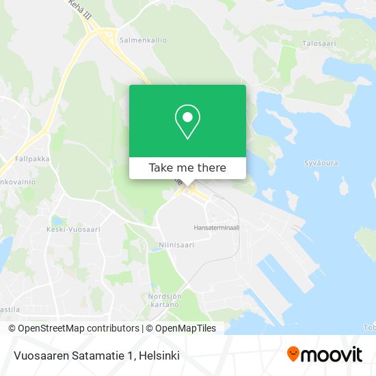 How to get to Vuosaaren Satamatie 1 in Helsinki by Bus, Metro or Train?