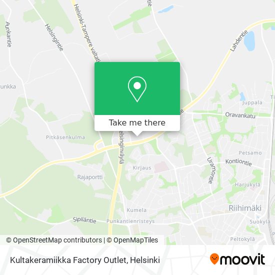 Kultakeramiikka Factory Outlet map