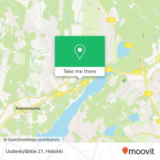 Uudenkyläntie 21 map