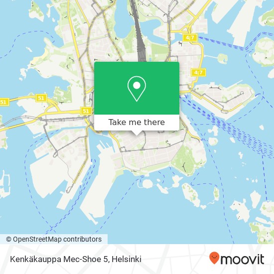 Kenkäkauppa Mec-Shoe 5, Albertinkatu 5 FI-00150 Helsinki map