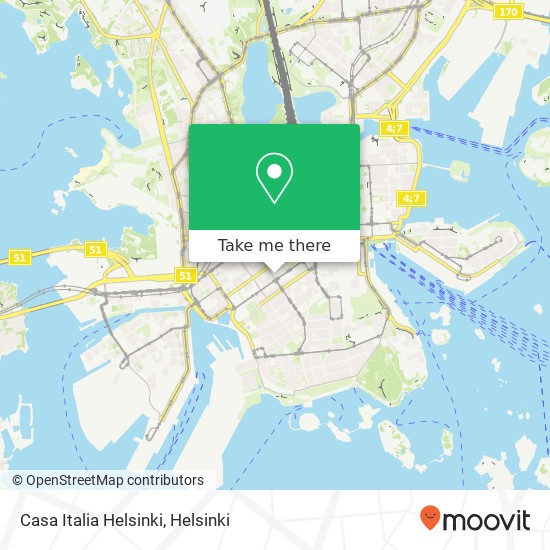 Casa Italia Helsinki, Bulevardi 11 FI-00120 Helsinki map