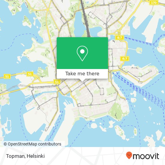 Topman, Fredrikinkatu 28 FI-00120 Helsinki map