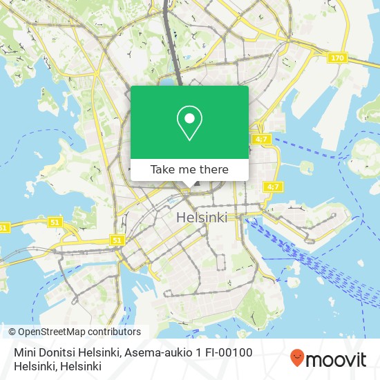Mini Donitsi Helsinki, Asema-aukio 1 FI-00100 Helsinki map