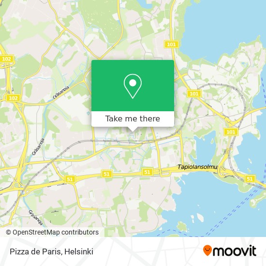 Pizza de Paris map