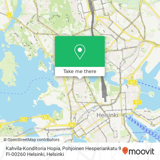 Kahvila-Konditoria Hopia, Pohjoinen Hesperiankatu 9 FI-00260 Helsinki map