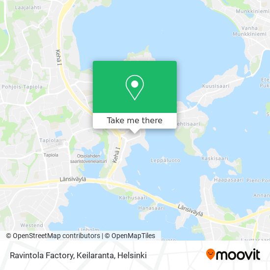 Ravintola Factory, Keilaranta map