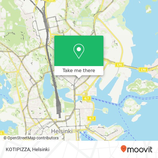 KOTIPIZZA, Porthaninkatu 11 FI-00530 Helsinki map